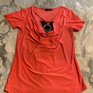 Blouse with hanging necklace